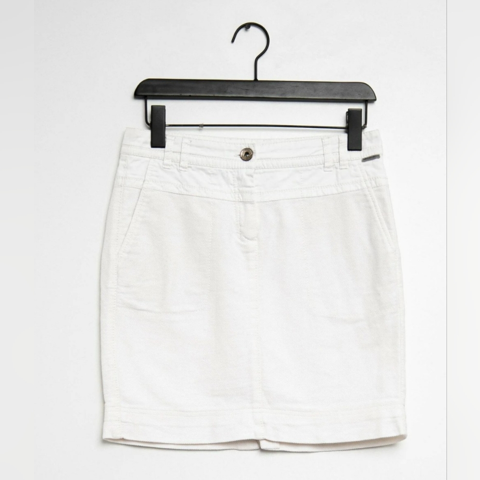 Marc Cain White Denim Skirt